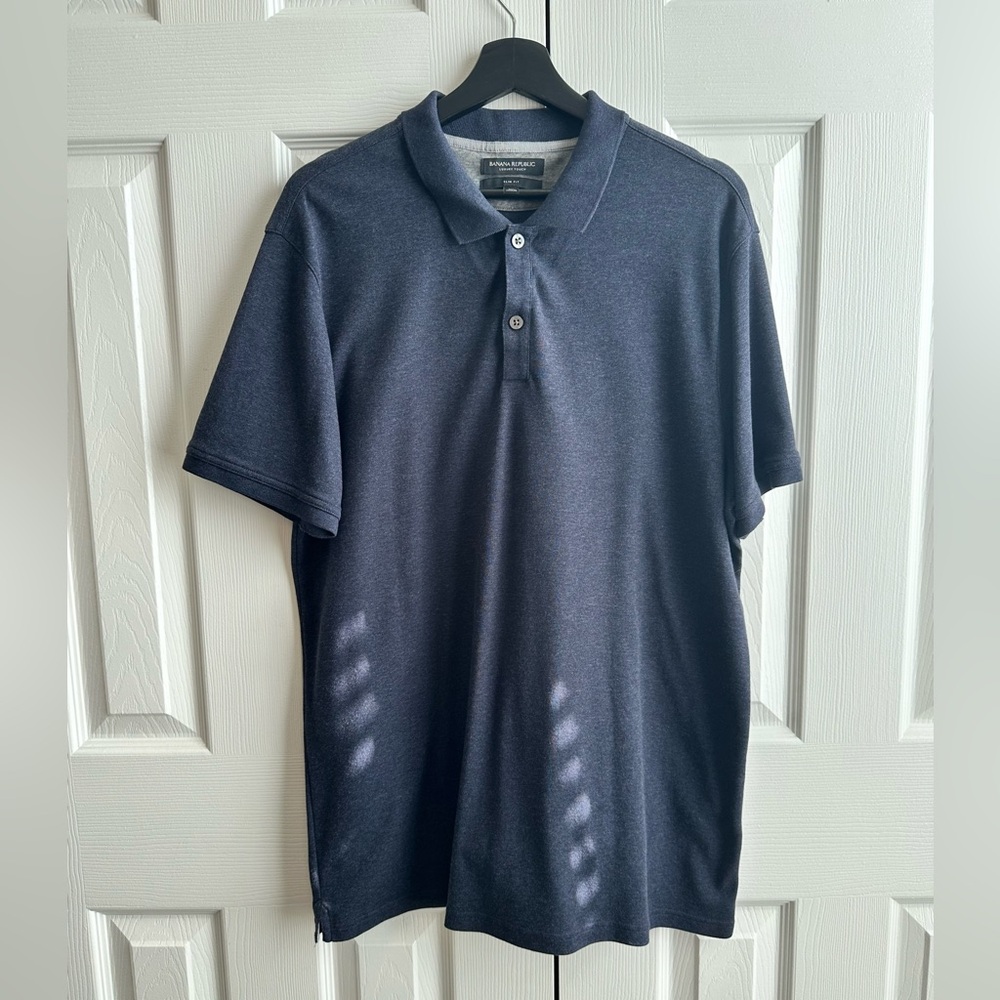 Banana Republic Gray Polo Shirt with Short Sleeves